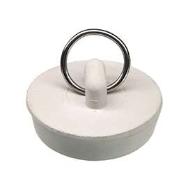 Danco 80227 Drain Stopper, Rubber, White, For 1-1/2 in Drain, Universal Sink