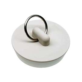 Danco 80228 Drain Stopper, Rubber, White, For 1-5/8 in Drain, Universal Sink