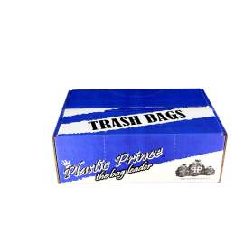 PLASTIC PRINCE 50" x 48" 65 Gallon 1.5Mil Clear Trash Bags, 50/Case