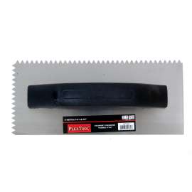 Plextool Economy Finishing Trowel - V Notch (3/16" X 1/4")