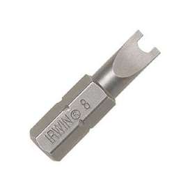 IRWIN 92567 Insert Bit, #8 Drive, Spanner Drive, 1/4 in Shank, Hex Shank, S2 Steel