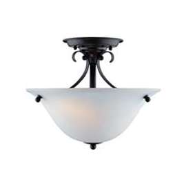 Boston Harbor Dimmable Ceiling Light Fixture, (2) 60/13 W Medium A19/Cfl Lamp, Matte Black