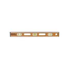 Johnson Non-Magnetic Bamboo Level, 0.014 in Accuracy, 24 in L, 6 Vials, Plumb and Level Vial Positions