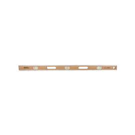 Johnson Non-Magnetic Bamboo Level, 0.026 in Accuracy, 48 in L, 6 Vials, Plumb and Level Vial Positions, Bamboo