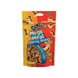Dingo P-25054-100 Mega Meat Dog Treats, Chicken 4 oz