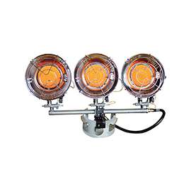 Mr. Heater F242915/F273900 Triple Tank Top Heater, 10,000 to 45,000 Btu, Gasoline, Silver