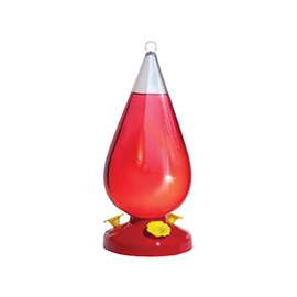 Perky-Pet 273 Hummingbird Feeder, Dew Drop, 3 Ports/Ways, Acrylic, Clear