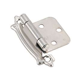 Amerock BPR7329G9 Cabinet Hinge, Steel, Sterling Nickel