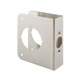 Prime-Line U 9590 Lock and Door Reinforcer, 2-3/8 in Backset, 1-3/4 in Thick Door, Stainless Steel