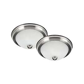 CANARM IFM211T BPT Twin Pack Light Fixture, 120 V, 75 W, Incandescent Lamp, Brushed Pewter