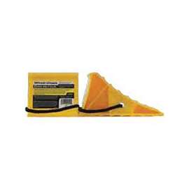 CAMCO 44472 Wheel Chock, Plastic, Yellow, For 26 in Dia Tires