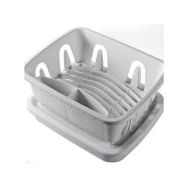 CAMCO 43511 Dish Drainer and Tray, Plastic, White