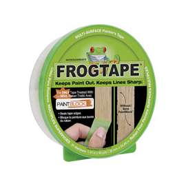 FrogTape 1408436 Multi-Surface Painting Tape, 60 yd L, 1.41 in W, 5.7 mil Thick, Green