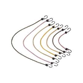 ProSource Braided Stretch Cord, 8 Mm Dia X 30 In L, Metal Hook, Spring Hook End, Green
