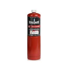 BernzOmatic 333251 Oxygen Torch Cylinder, Oxygen, Red, 1.4 oz