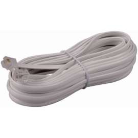 25' WHT Mod Line Cord