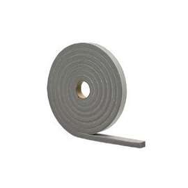 M-D 02311 Foam Tape, 10 ft L, 1/2 in Thick, PVC, Gray
