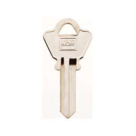 Hy-Ko 11010WE1 Key Blank, Brass, Nickel Plated