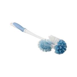 Simple Spaces Toilet Bowl Brush With Lip, Plastic, Blue/White