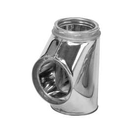 SELKIRK 208100 Insulated Chimney Tee with Cap, 7-3/8 in, Stainless Steel