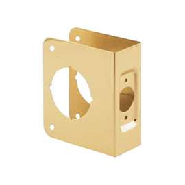 Prime-Line U 9544 Lock and Door Reinforcer, For Use With 1-3/4 in THK Door, Solid Brass