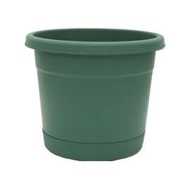 Southern Patio RR1606FE Rolled Rim Planter, 14-1/2 in H, Round, Plastic, Fern