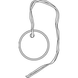 100PK WHTPap Tag/String