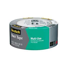 Scotch 2930-C Multi-Use Duct Tape, 30 yd L, 1.88 in W, Gray