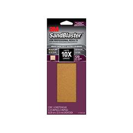 3M SandBlaster 11120-G-6 Sandpaper, 120-Grit, Medium, Aluminum Oxide