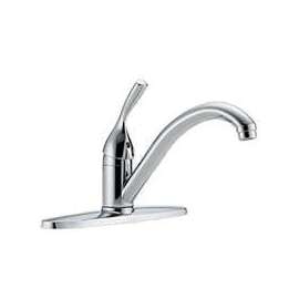 DELTA Classic 100-DST Kitchen Faucet, 10 in H Spout, Metal, Chrome
