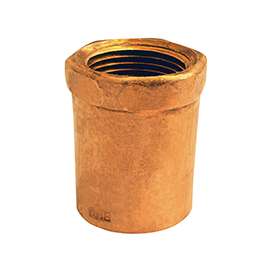 EPC 103R Series 30136 Reducing Adapter, 1/2 in, 3/8 in, Sweat, FNPT