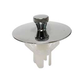Keeney K826-37 Universal Drain Stopper, Polished Chrome, For Most Common Tub Drain Sizes