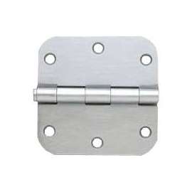 ProSource Door Hinge, 3-1/2 In L X 3-1/2 In W Door Leaf, 6 Holes, 2.2 Mm Thick Leaf, Steel, Satin Chrome