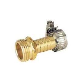 Landscapers Select Garden Hose Couplings, Solid Brass - With Clamps, 5/8-3/4 In