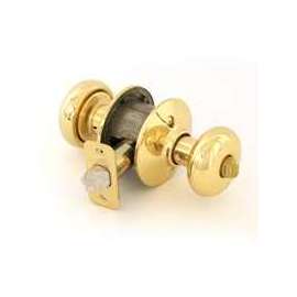 Schlage Plymouth F51A PLY505KA4ULT Keyed Entry Knob, 1-3/8 to 1-3/4 in Thick Door, Brass/Zinc
