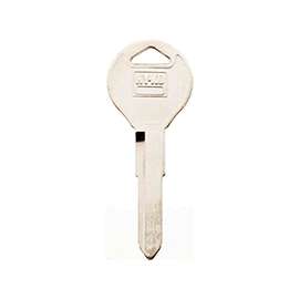Hy-Ko 11010MZ31 Key Blank, 2.95 in L x 1.14 in W, Brass, Nickel Plated