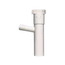 Plumb Pak PP66-14W Dishwasher Tailpiece, 1-1/2 in Slip Joint, White