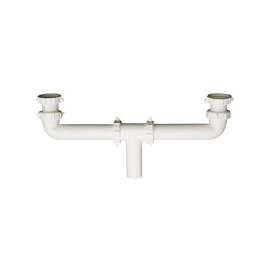 Plumb Pak PP930W Center Outlet, 1-1/2 in Slip Joint, White