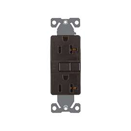 Eaton Wiring Devices SGF20B Duplex GFCI Receptacle, 20 A, 2-Pole, 5-20R, Brown
