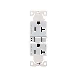 Eaton Wiring Devices SGF20W Duplex GFCI Receptacle, 20 A, 2-Pole, 5-20R, White