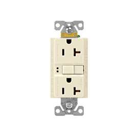 Eaton Wiring Devices SGF20LA Duplex GFCI Receptacle, 20 A, 2-Pole, 5-20R, Light Almond