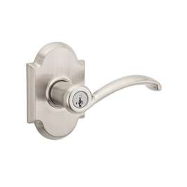 Kwikset 97402-711 Entry Lever Lockset, Keyed Key, 2 Grade, Metal, Satin Nickel