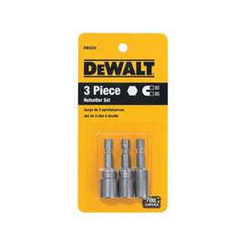 DeWALT DW2224 Nut Driver Set, Steel, Zinc Phosphate, 3-Piece