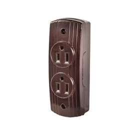 Eaton Wiring Devices 542B-BOX Duplex Receptacle, 15 A, 5-15R, Brown