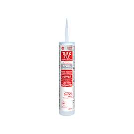 GE Silicone I SE1191 Flexible Kitchen and Bath Sealant, 10.1 oz, Cartridge, Clear, Solid
