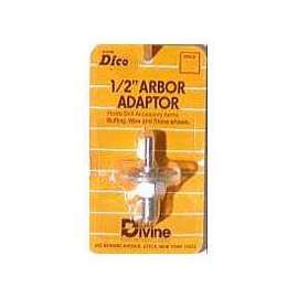Dico 535-ARBOR Arbor Adapter, 1/2 to 1/4 in Shaft, Silver, For Mounting Buffing Wheels