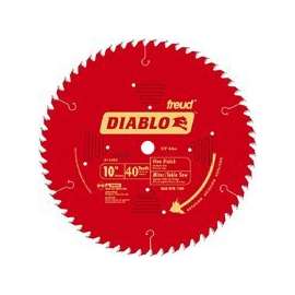 Diablo D1040A Circular Saw Blade, 10 in Dia, Carbide Cutting Edge, 5/8 in Arbor, Steel