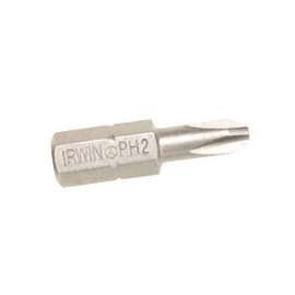 IRWIN 351047XC Insert Bit, #2 Drive, Phillips/Slotted Drive, 1/4 in Shank, Hex Shank, Steel