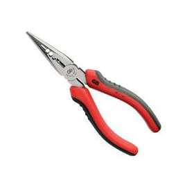 GB GS-385 Nose Plier, Carbon Steel Jaw, 6-1/2 in OAL, Red Handle