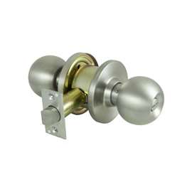 ProSource Privacy Knobset, 2-3/8 - 2-3/4 In, Guard Bolt Fasteners, Metal, Stainless Steel, 2 Grade